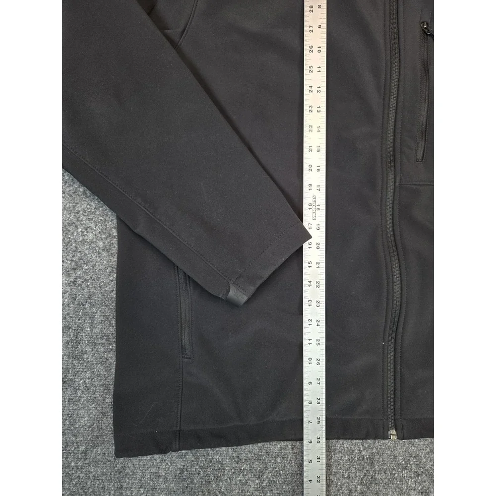 North Face Soft Shell Jacket Mens 3XL Black Windbreaker Fleece Lined